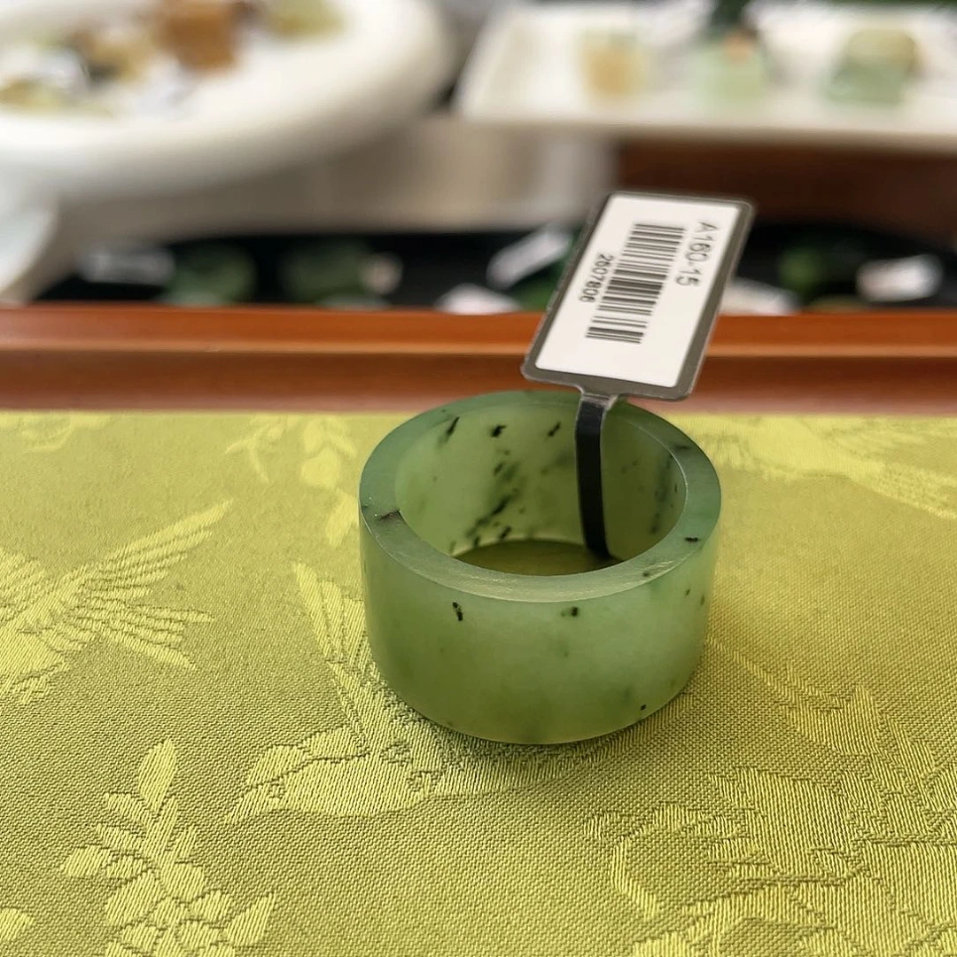 未镶嵌戒指和田玉c56 碧玉乌兰海直切19.8 不退换