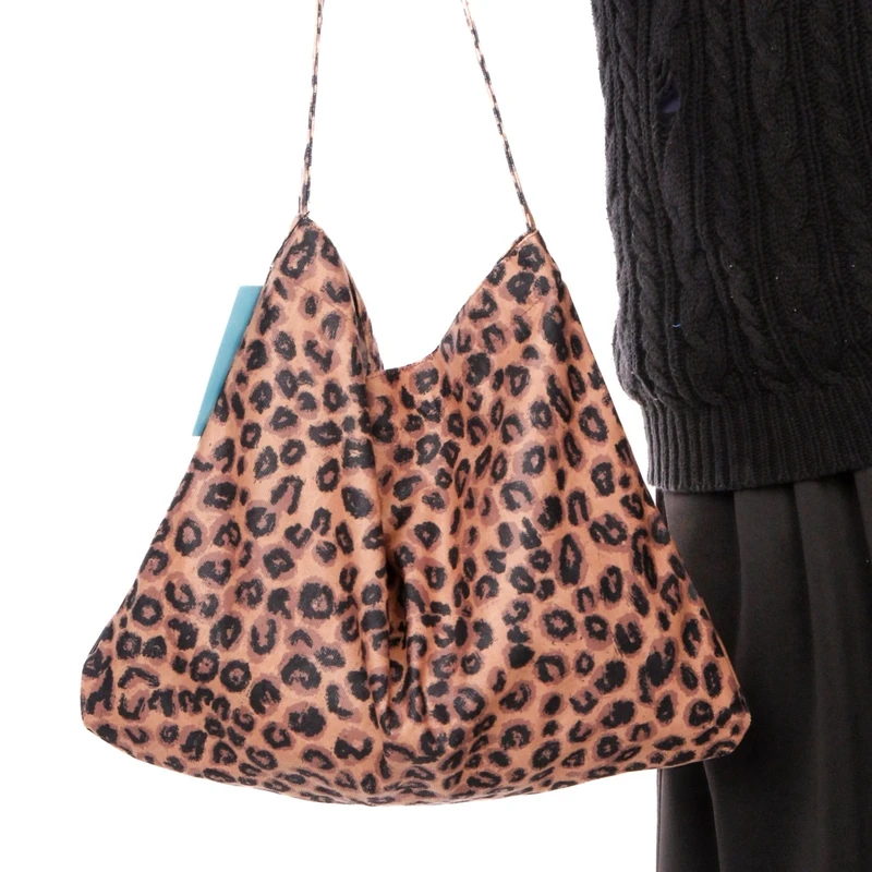 原创文艺小众时尚印花百搭豹纹明星同款横版单肩包