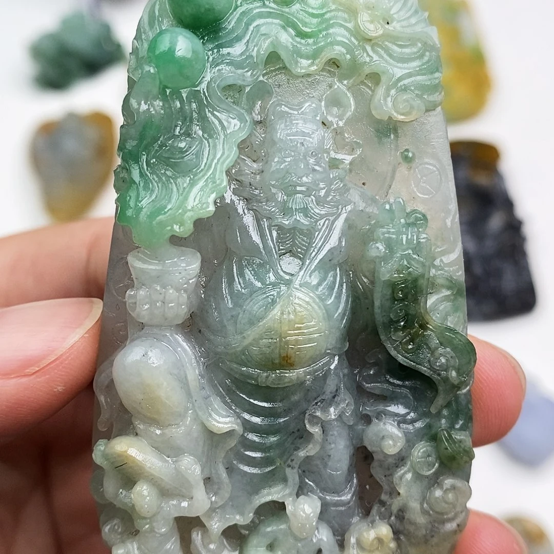 定制翡翠未镶嵌冰种钟馗