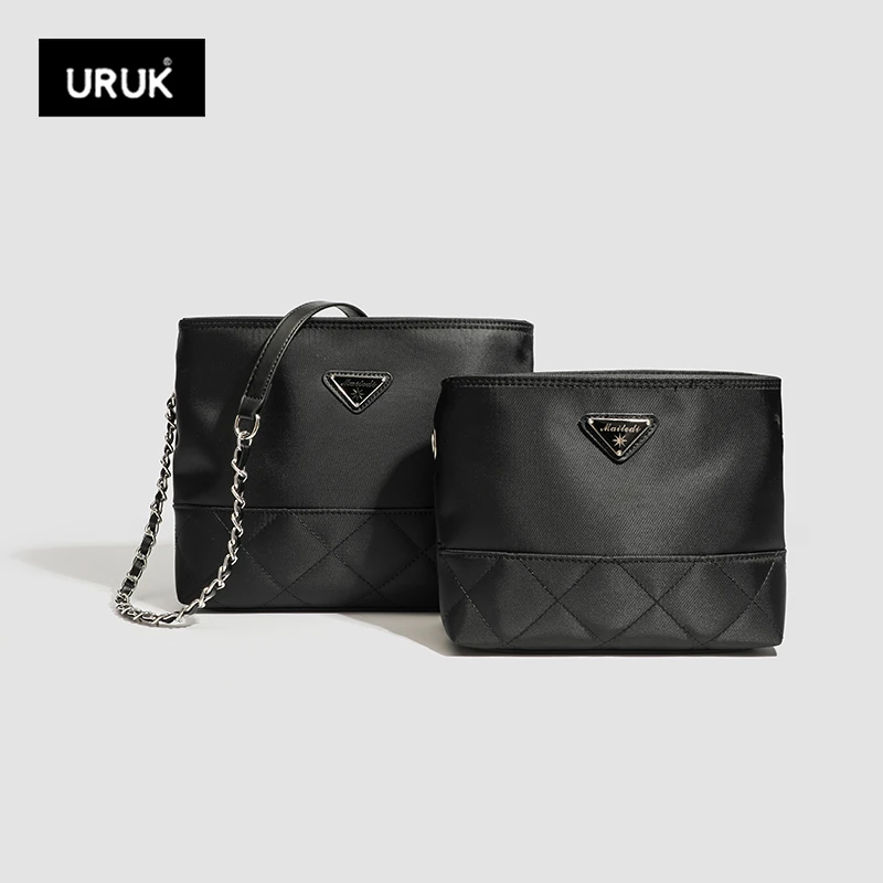 URUK高级腋下包新款大容量外出女士菱格链条包时尚百搭斜挎单肩包