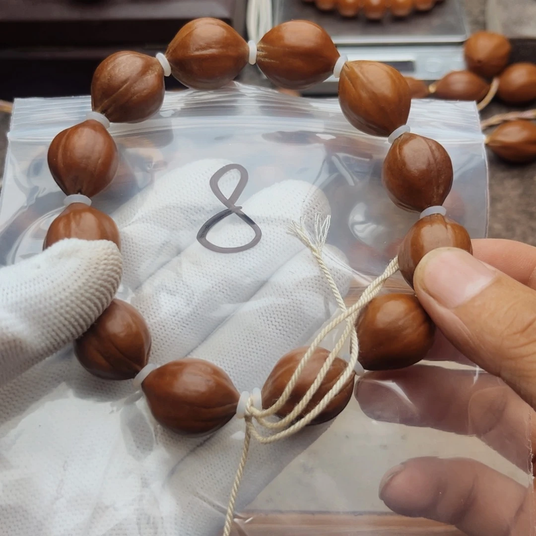 橄榄核手串/手链8号，1.8×2.3素核