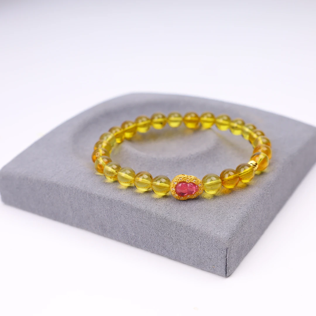 【心如甄选】琥珀蓝珀葫芦手串-YW030