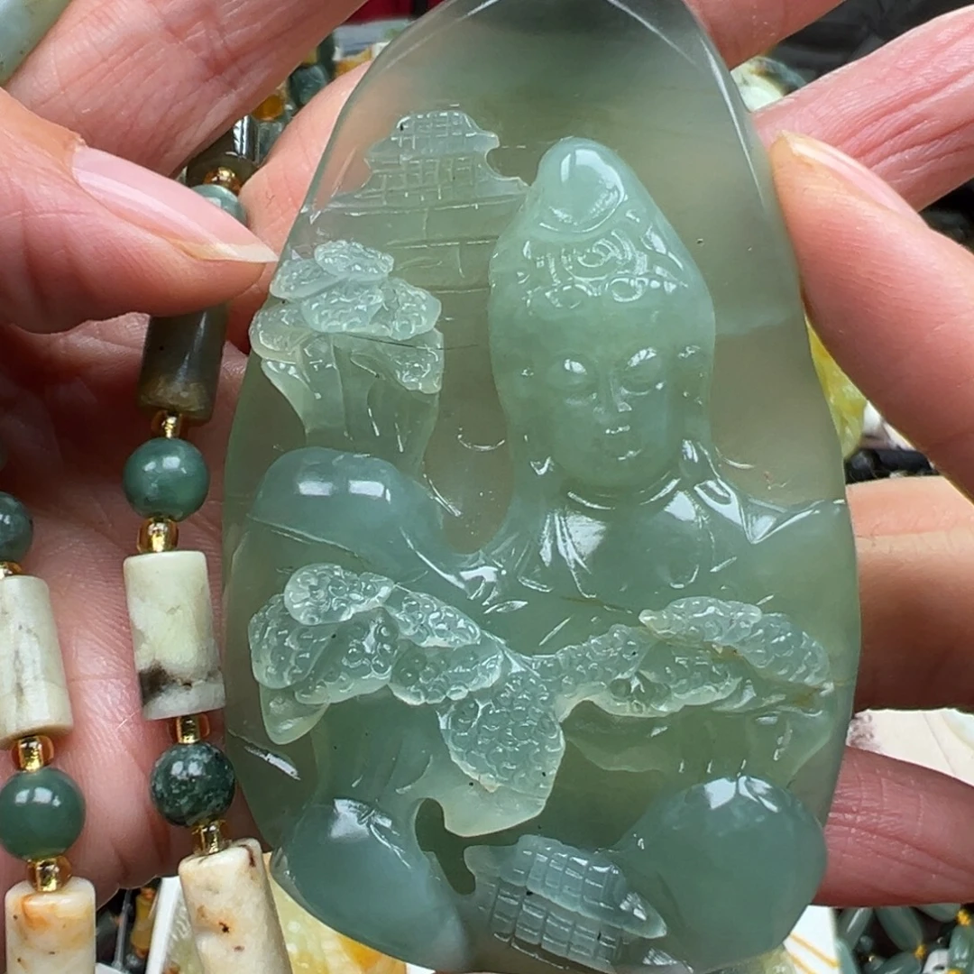 岫玉未镶嵌挂件挂件