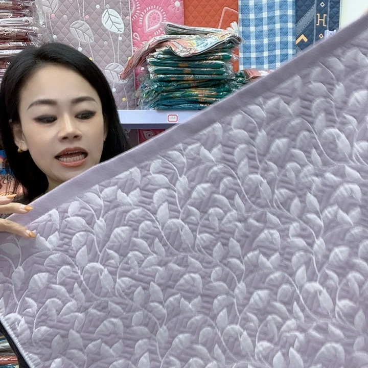 棉紫色小树叶纯棉