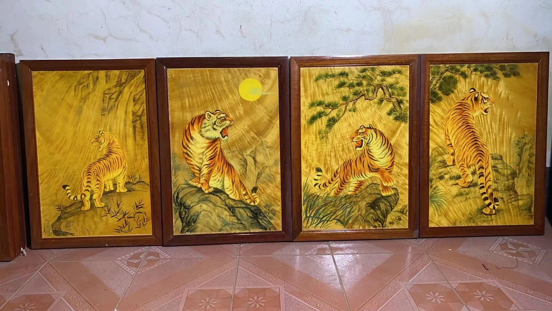 手工油画44X65的楠木（虎气临门）