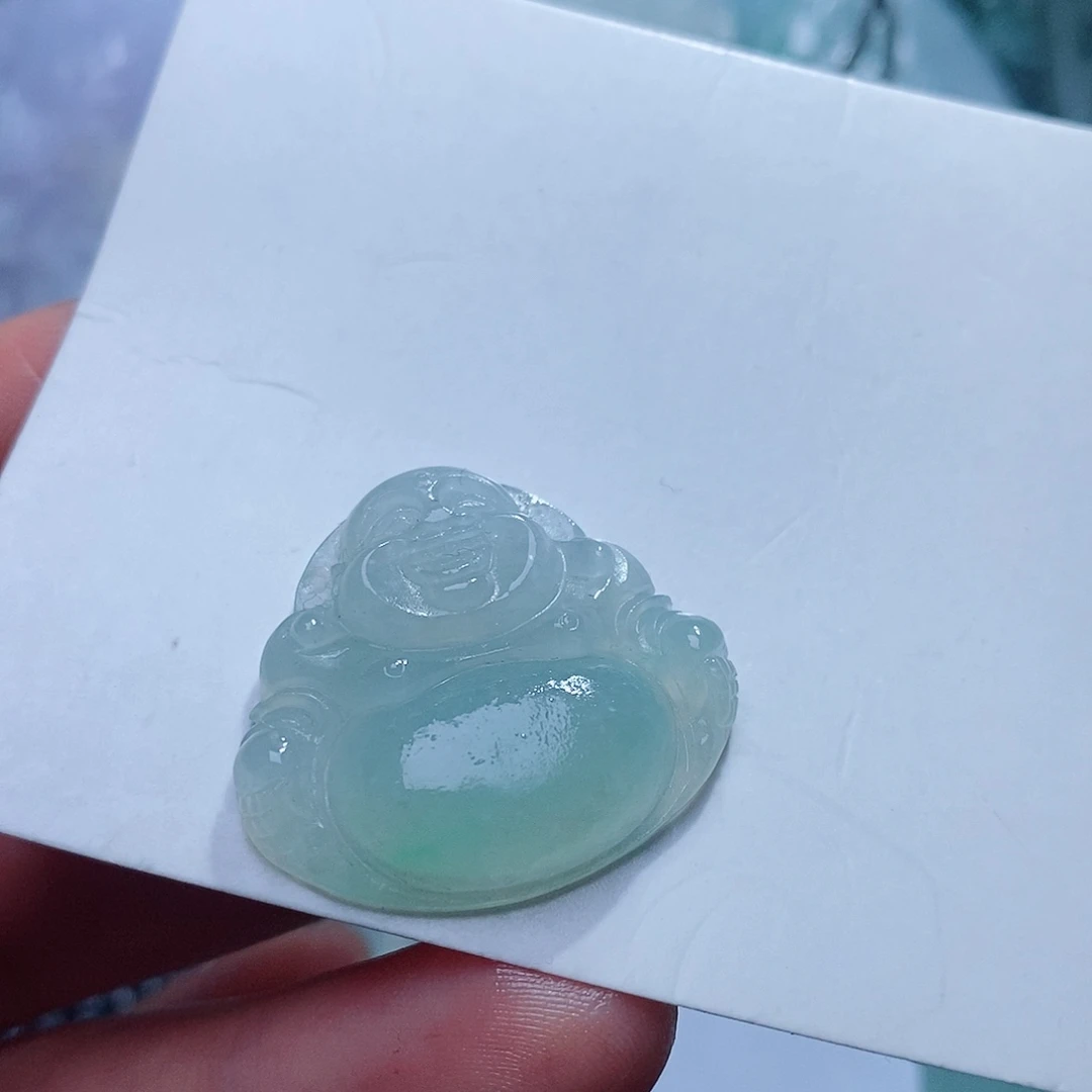 定制翡翠未镶嵌毛货付款后确认抛光