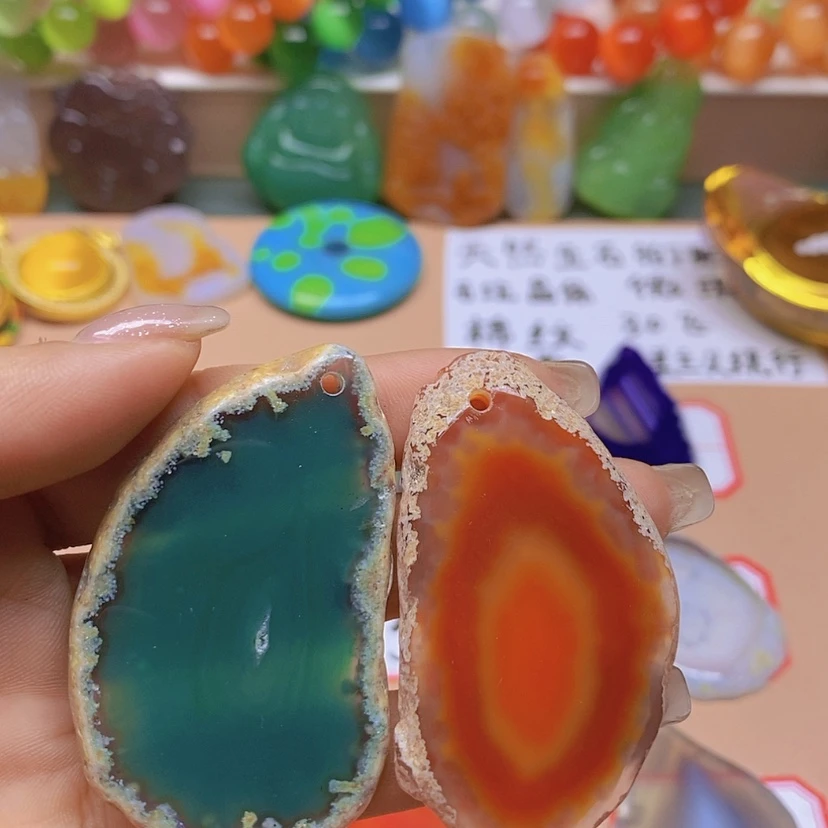 【闪购商品】玛瑙/玉髓玉牌未镶嵌林*