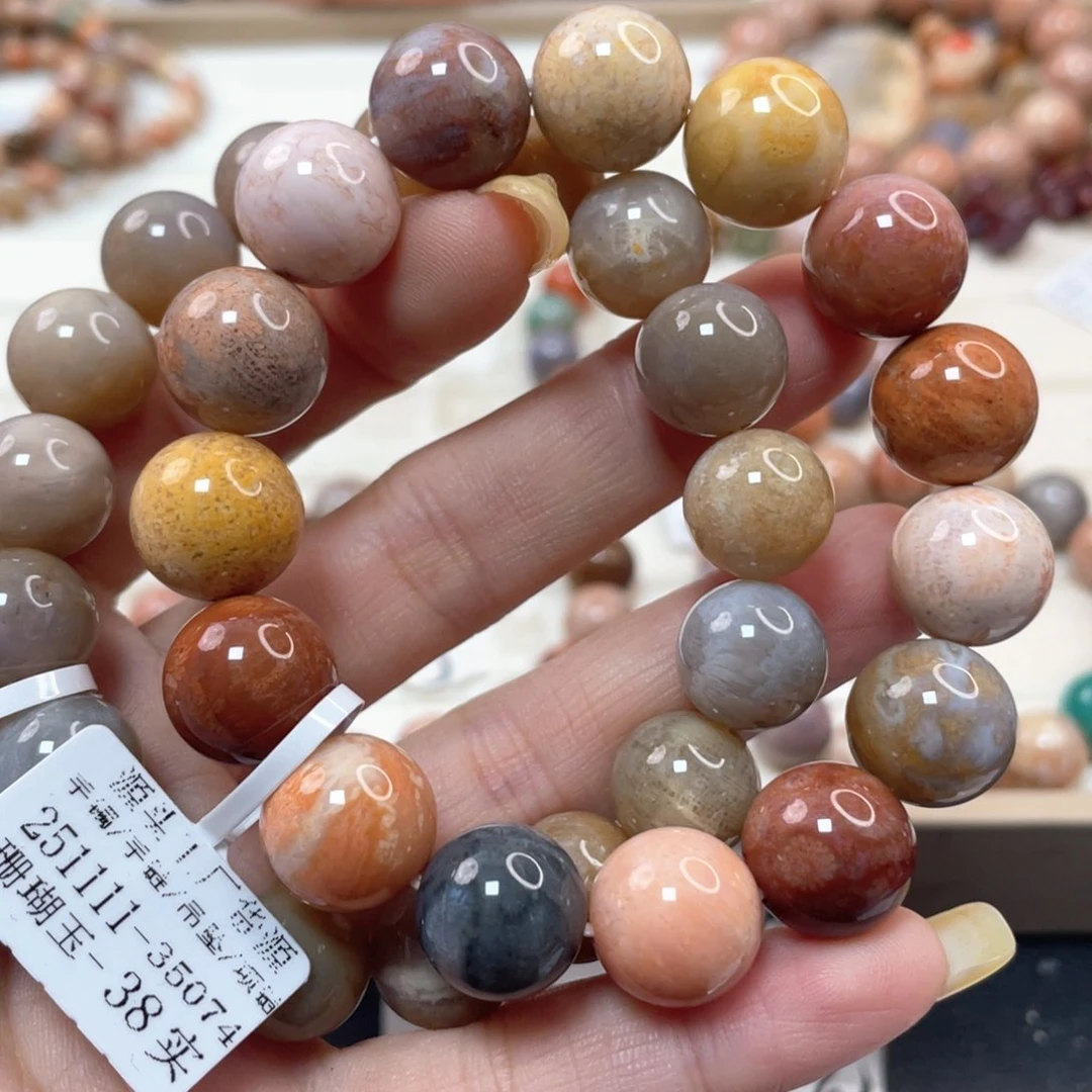 未镶嵌手串硅化玉雨*375