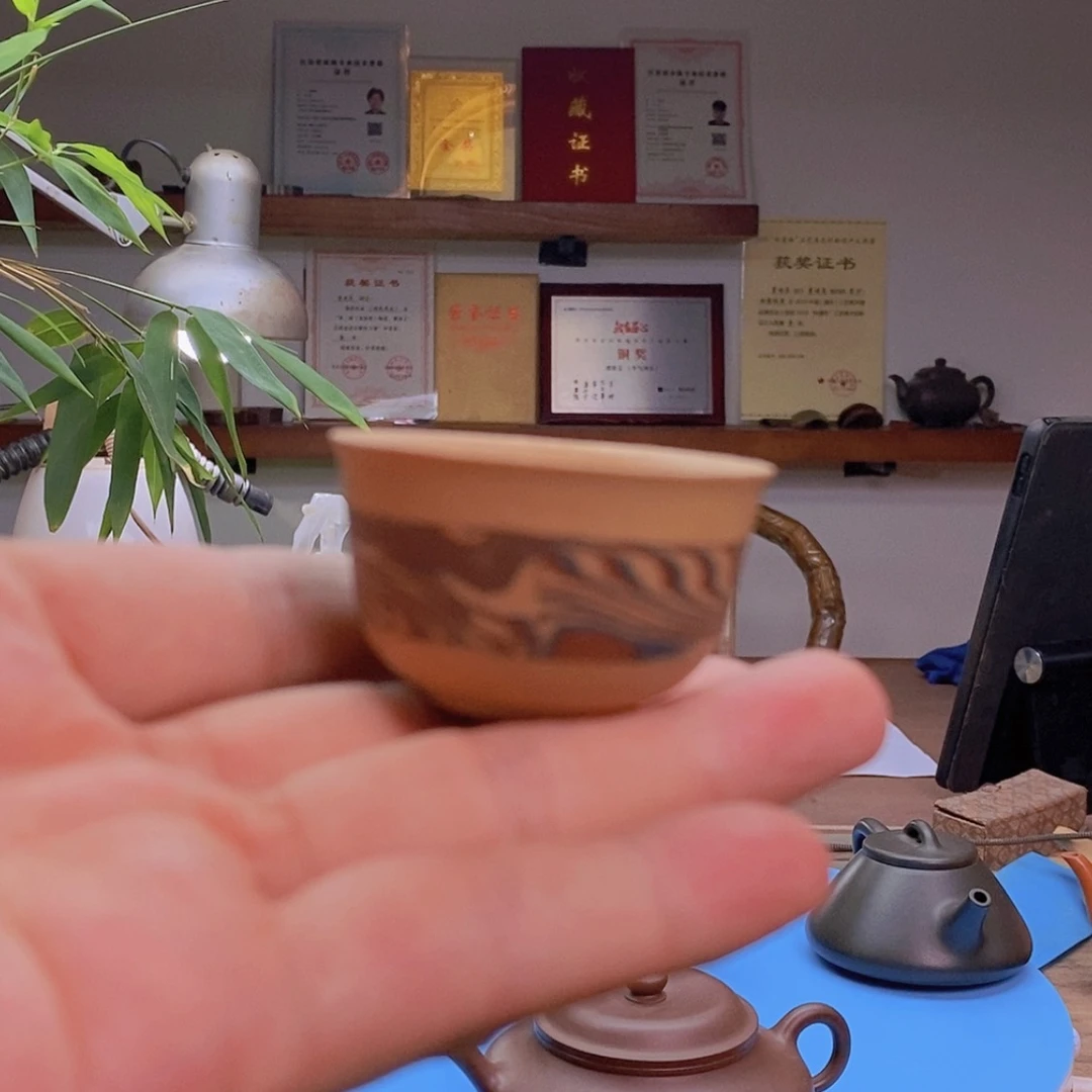 【闪购商品】茶壶段泥绞泥主人杯:30CC:精工:半手