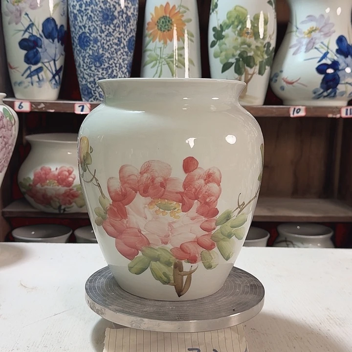 瓶高26口18.5牡丹新款新款陶瓷