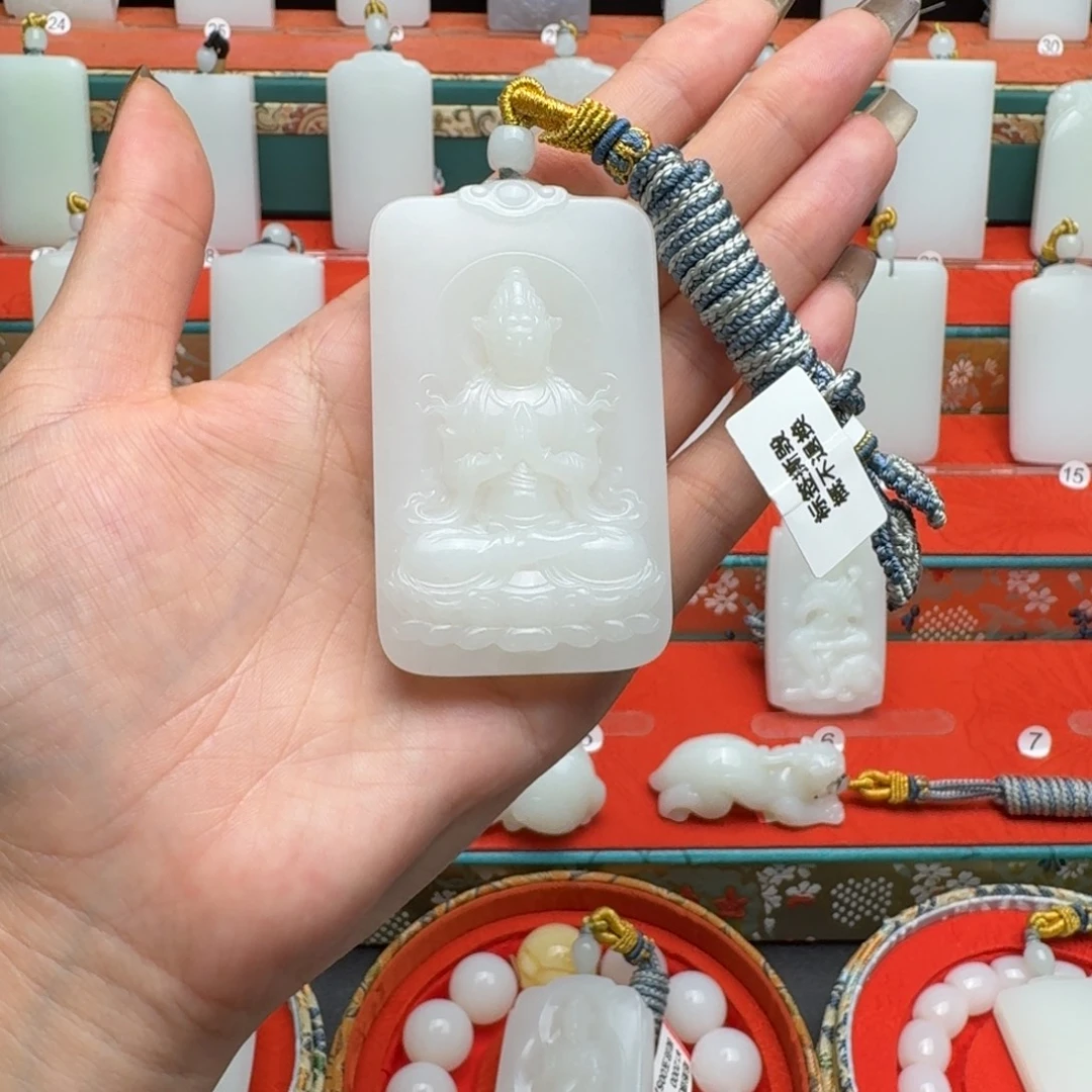 Y****和田玉未镶嵌颈饰0069