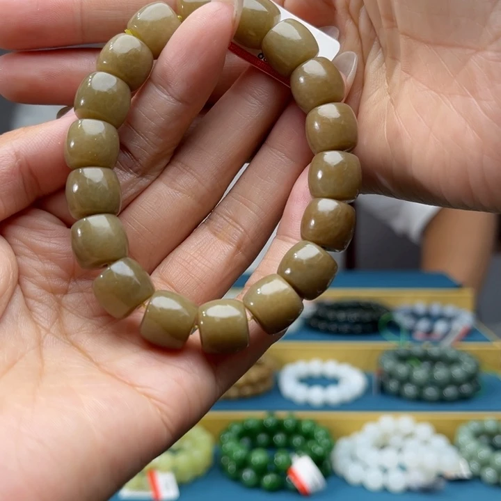 手链未镶嵌和田玉纯天然新疆且末老红糖喀12