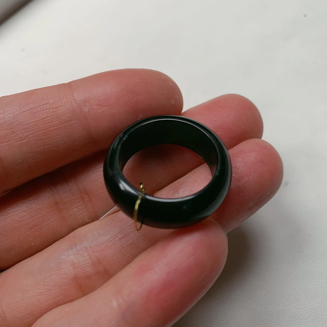 天然缅料A货 内径18素面戒指584