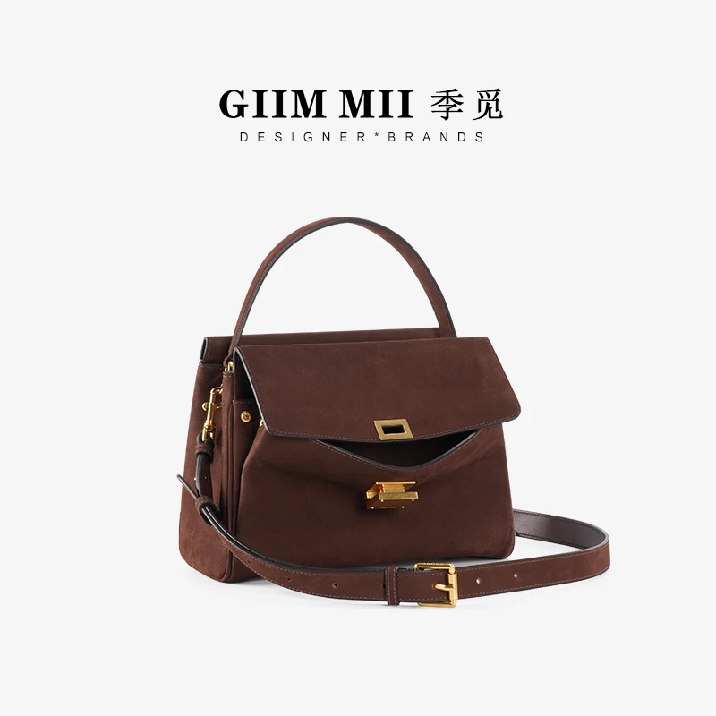 GiiMMii小号乐陶包磨砂皮手提斜挎单肩大容量百搭凯莉包