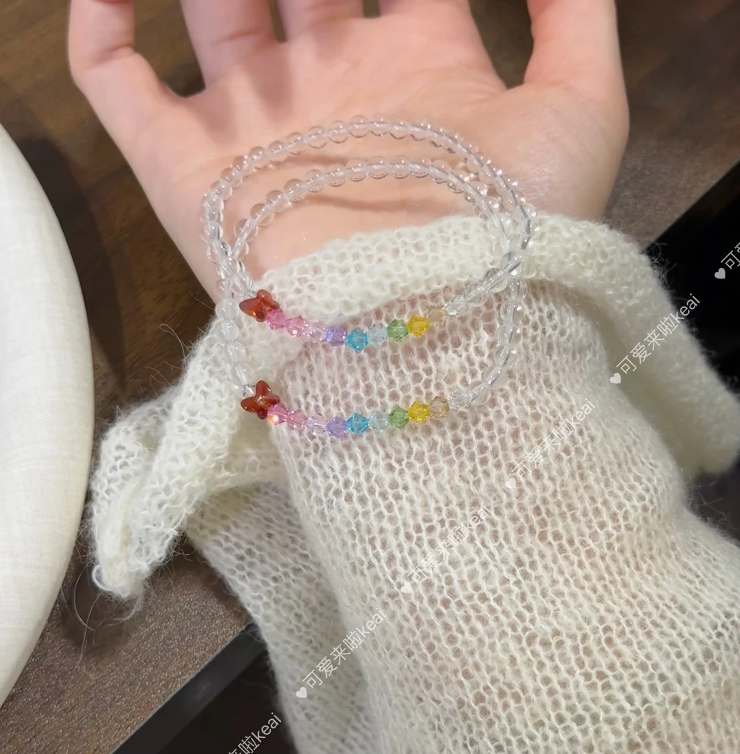 Y89《红尘客栈》白水晶施华洛手串