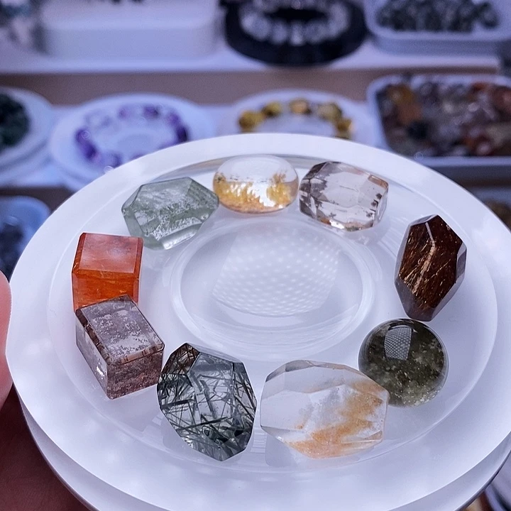 水晶天然水晶定制打孔不退不换未镶嵌