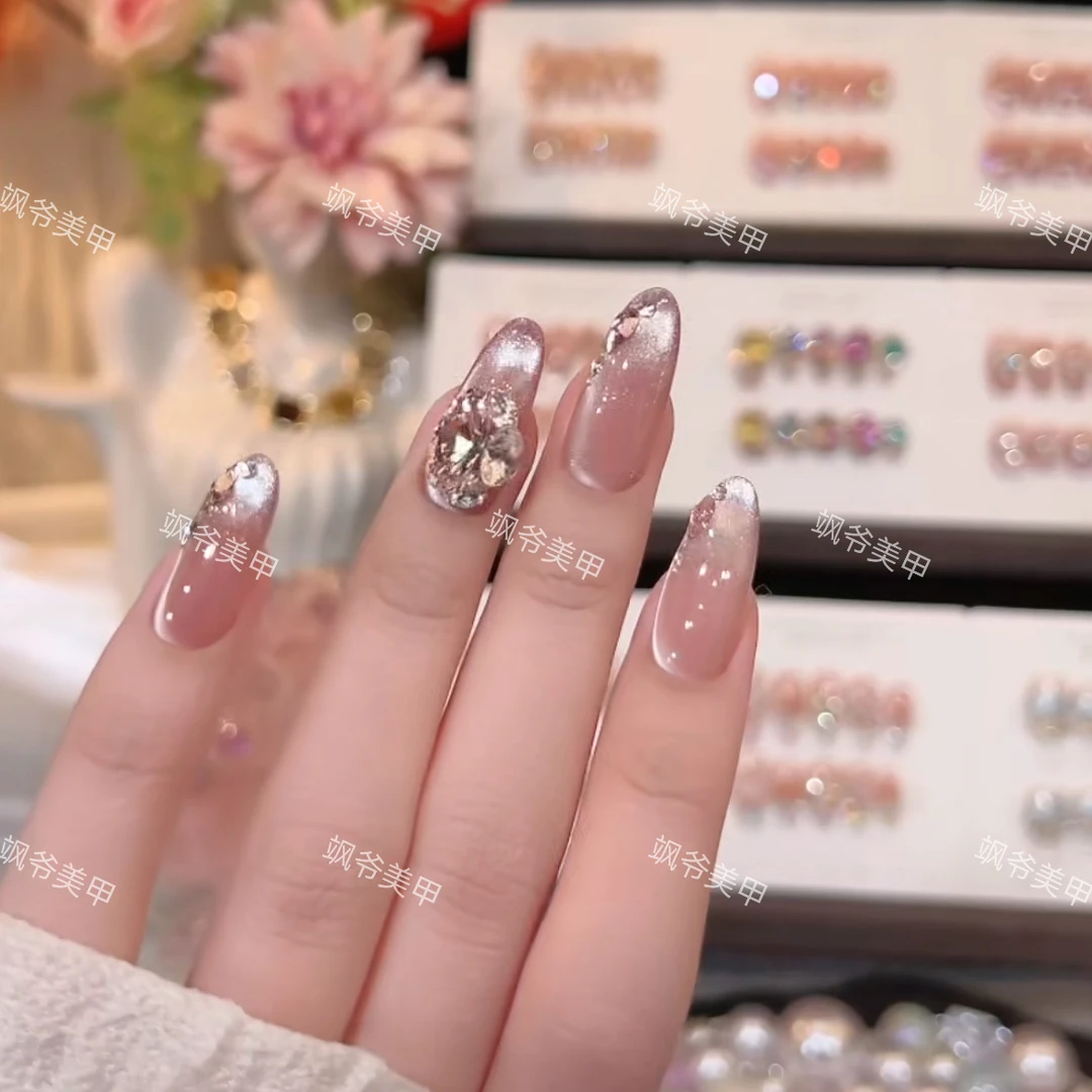 夏日紫调-SAYE飒爷手工穿戴甲-可重复佩戴-掉钻包补-10片