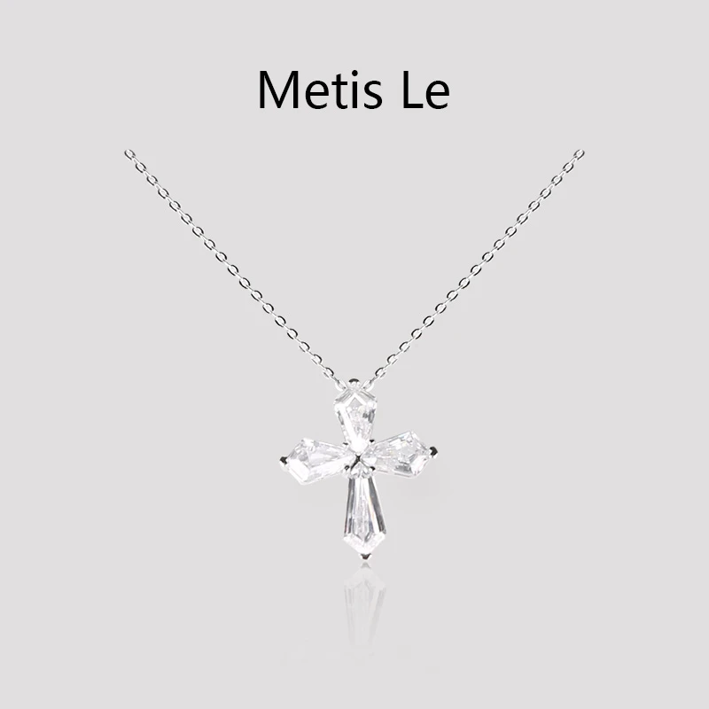 链子925银锆石 lele 2025新款 十字架项链 925银质项链 2503051XL