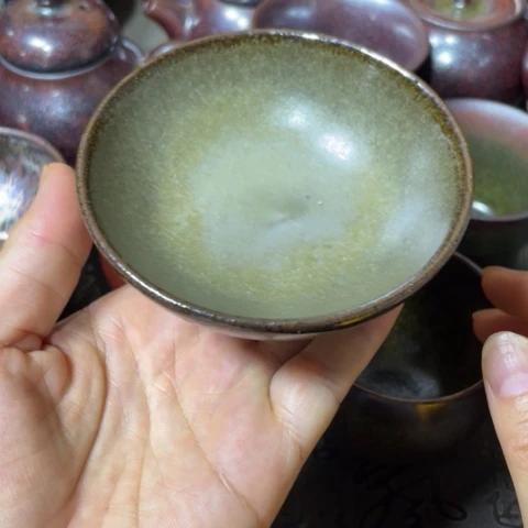 茶盏建阳建盏微瑕平口