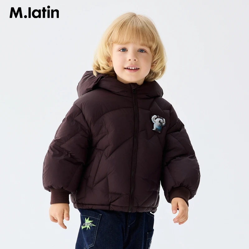 马拉丁童装儿童羽绒服25冬装新款女童星空图案设计感短款羽绒服