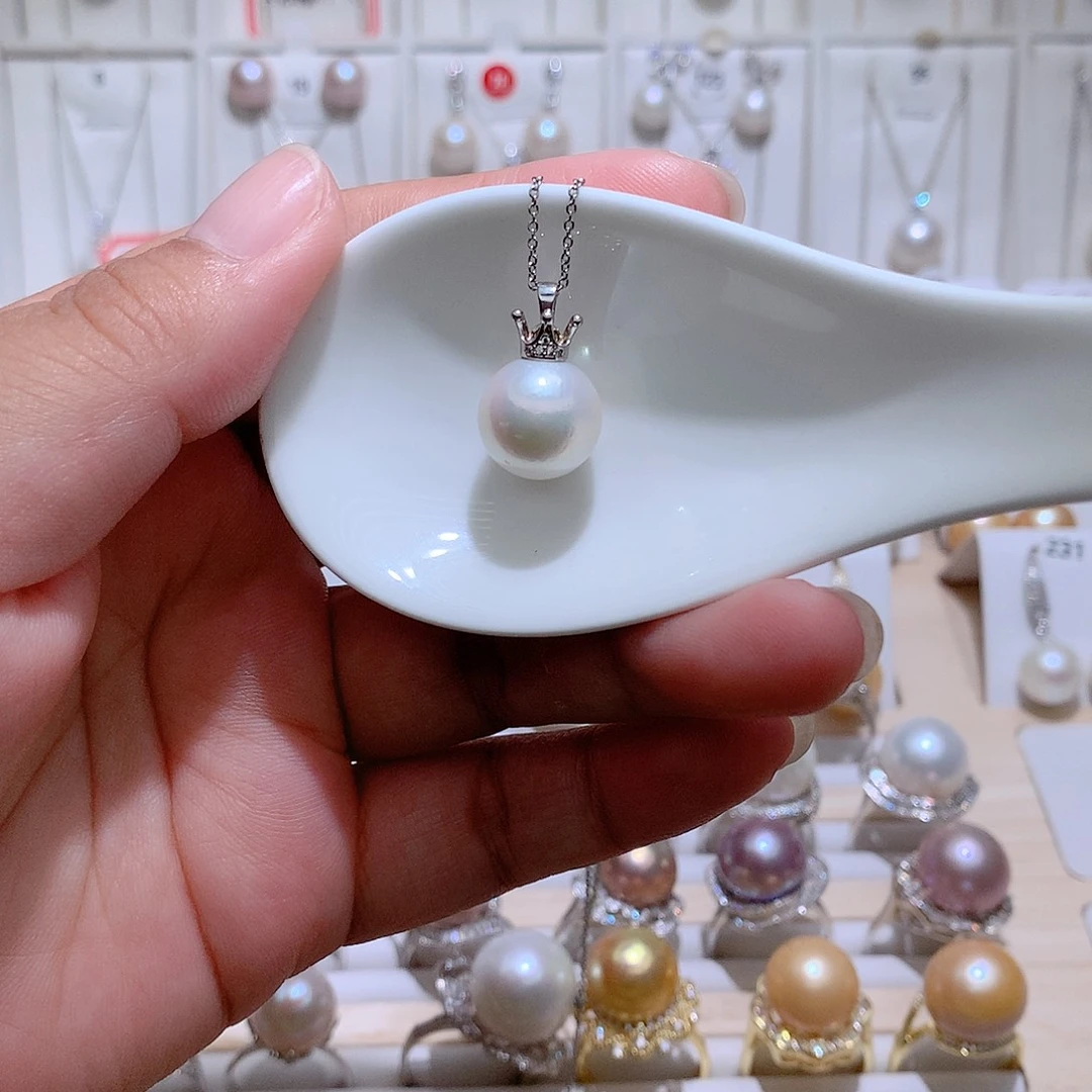 吊坠(赠链)银S925镶嵌淡水珍珠CC12.2mm