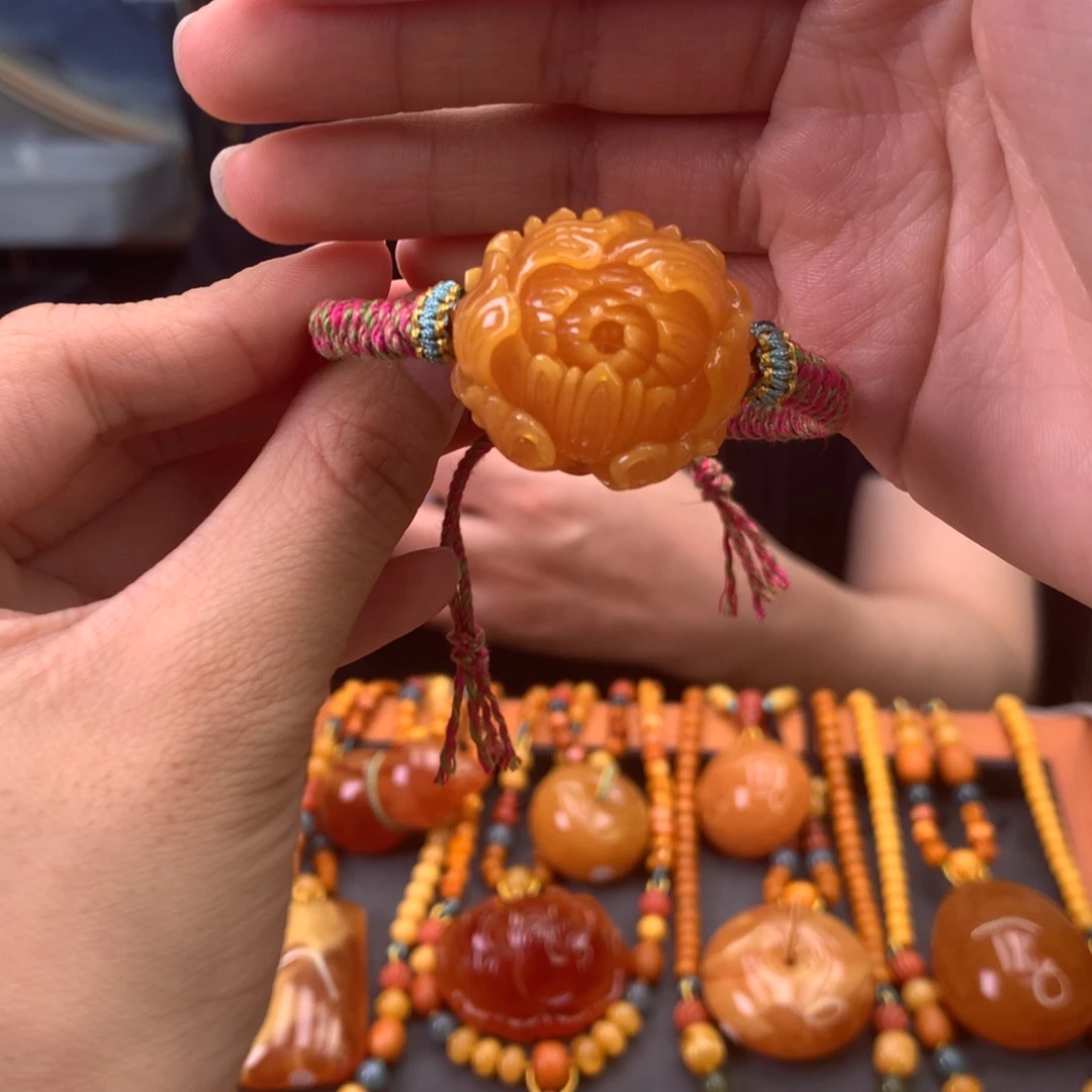 手绳琥珀未镶嵌天然