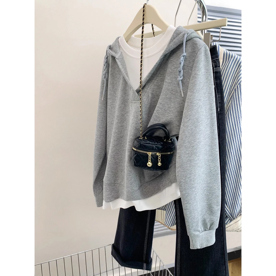 特价【官图 华棉复牛奶丝】双层帽后包领特大码300斤秋季薄款假两件