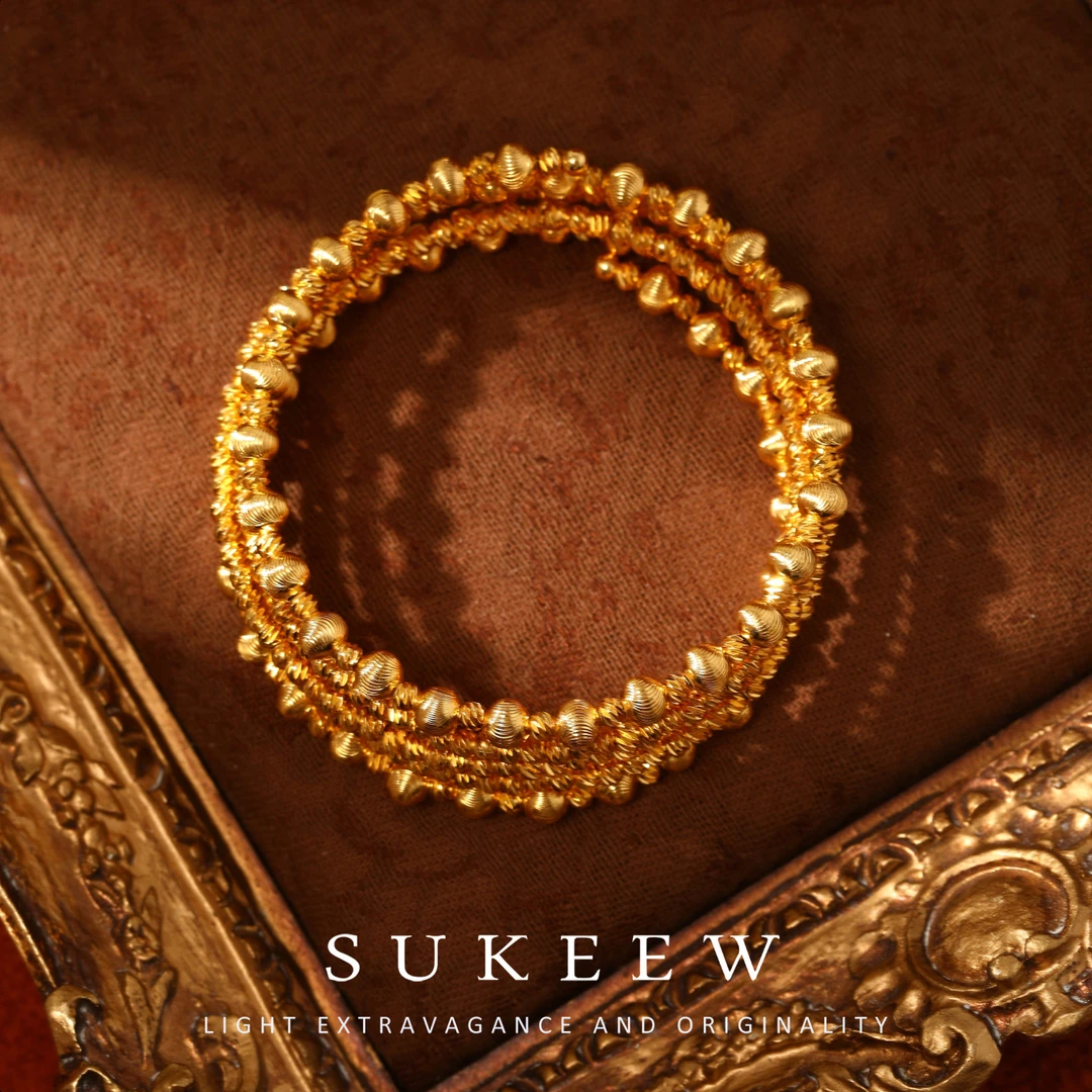 SUKEEW/酥可 镀k金【珠华摇光】多层超闪蹦迪珠手镯392206
