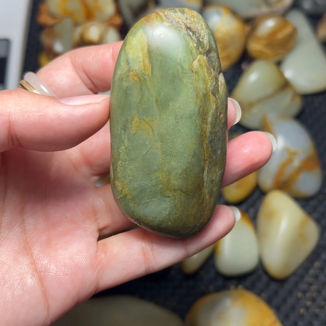 和田玉未镶嵌挂件A48