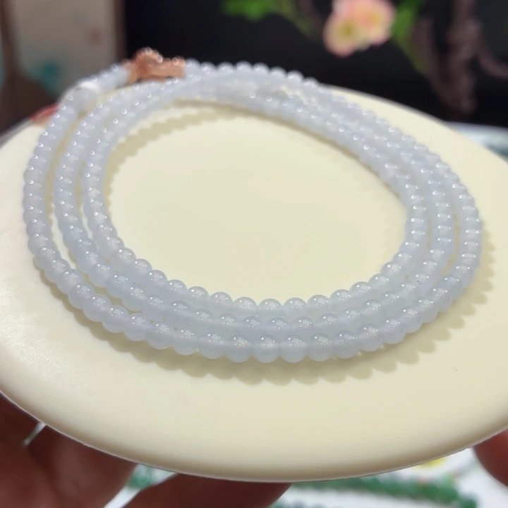 翡翠未镶嵌手链冰胶浅紫卡4