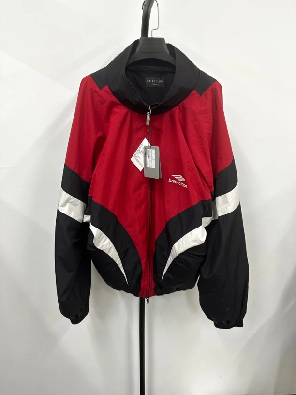 未使用 Balenciaga/巴黎世家 3B拼接红白校服夹克 全新 S码