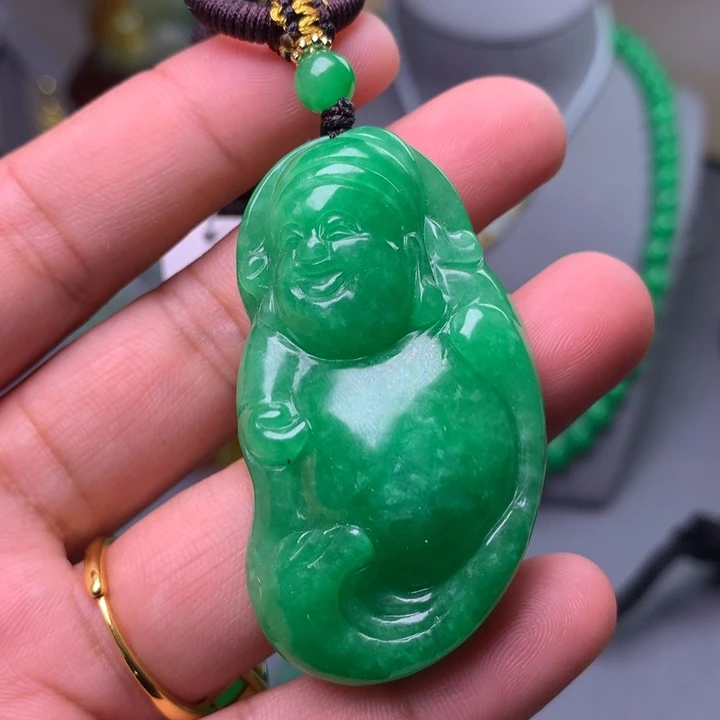 翡翠未镶嵌吊坠(赠链)
