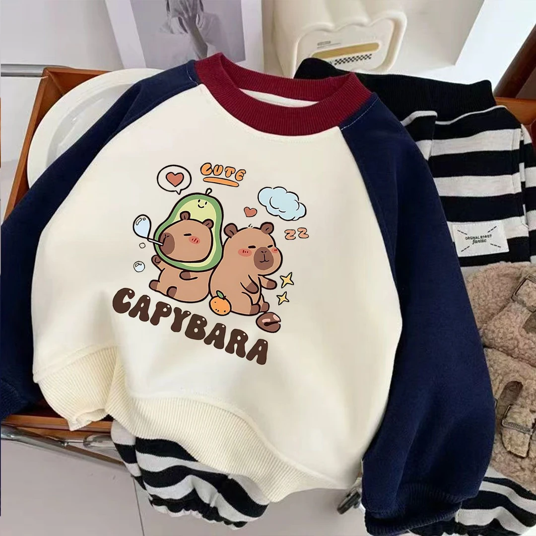 男童加绒卫衣秋冬一体绒套头衫2025新款中小儿童宽松休闲上衣百搭