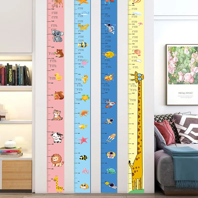 儿童身高测量墙贴宝宝身高贴墙面装饰身高贴纸不伤墙一整张身高尺