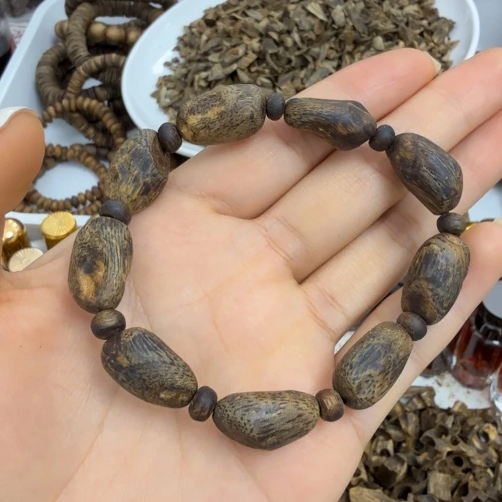 手串沉香乌生圆叶树丁留疤沉水单圈