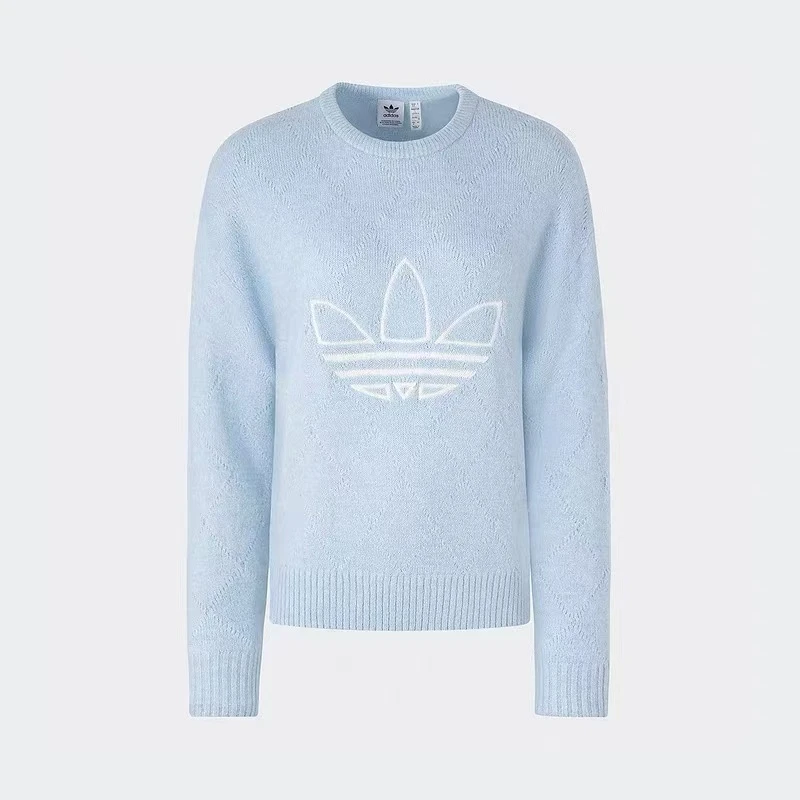 【原力场AC】阿迪达斯三叶草马海毛针织运动宽松圆领套头毛衣JN0715