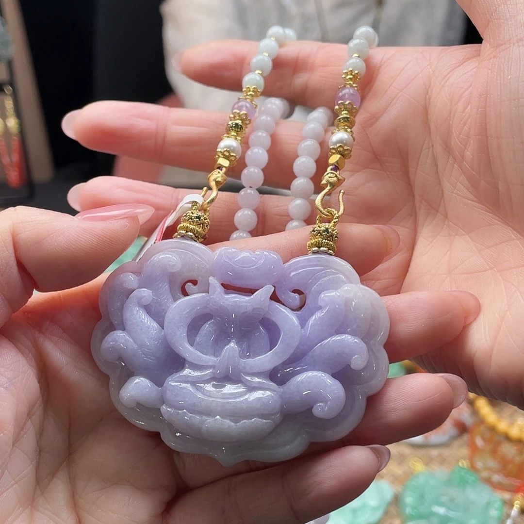 翡翠未镶嵌颈饰代编织