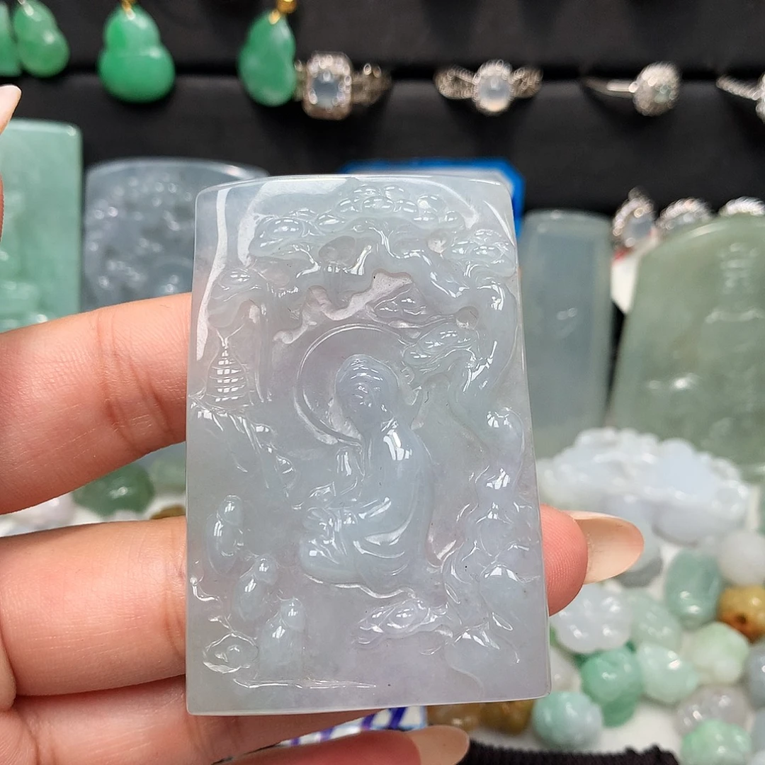 翡翠未镶嵌挂件玉牌