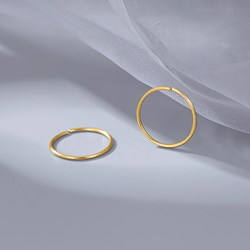 足银耳饰 网红火爆耳环圆圈款小众耳圈时尚气质简约999纯银首饰女