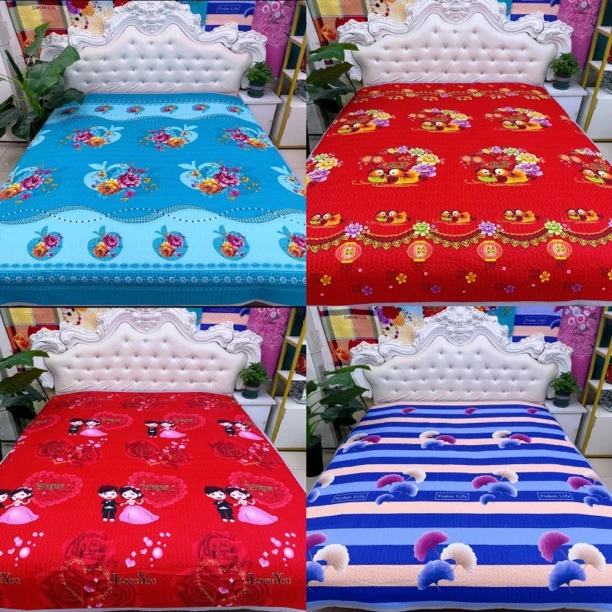 双面可用加厚床盖(多色可选)四季通用家纺三层夹棉绗缝可铺可盖