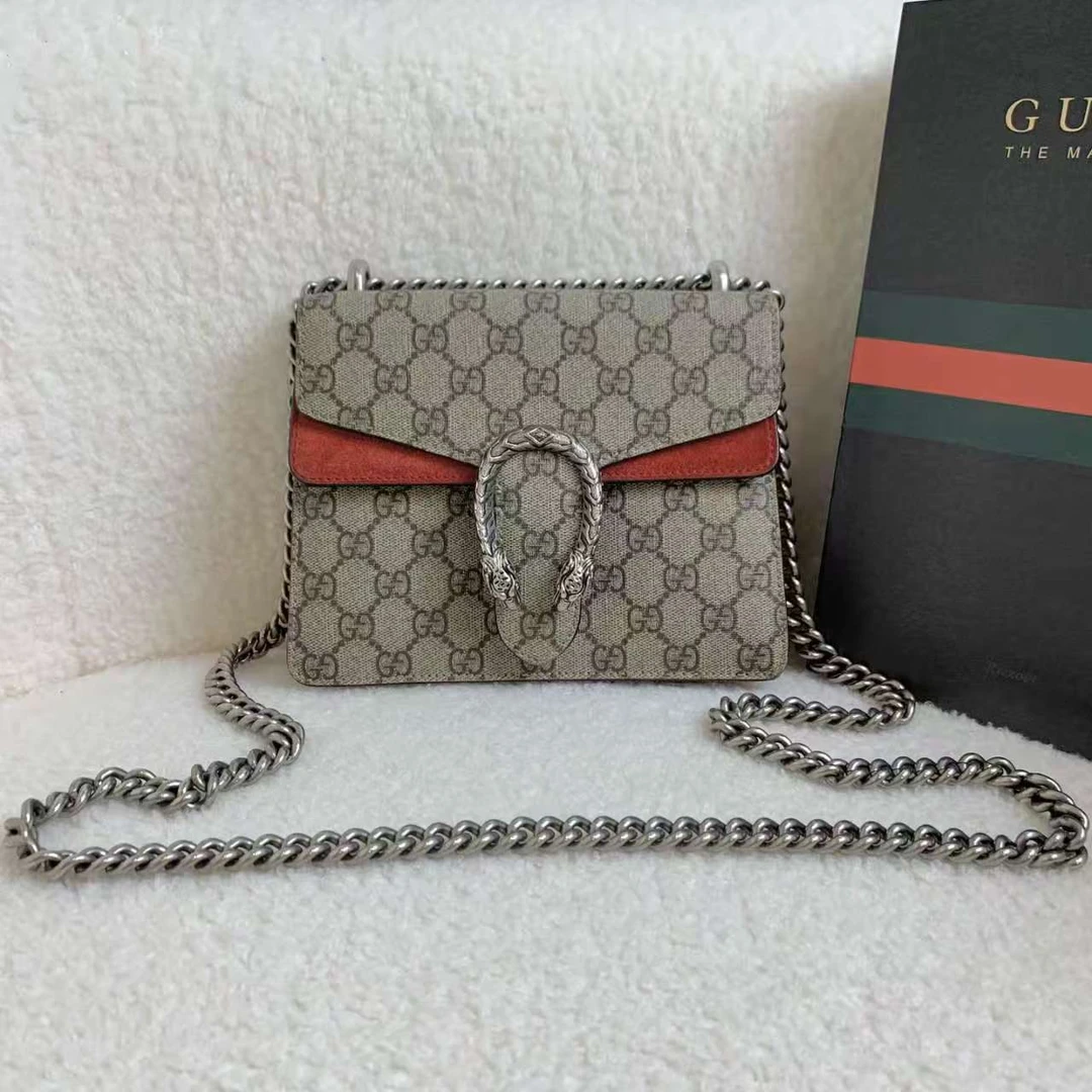 99新 GUCCI/古驰 老花拼红酒神小号 /42905977/代卖服务