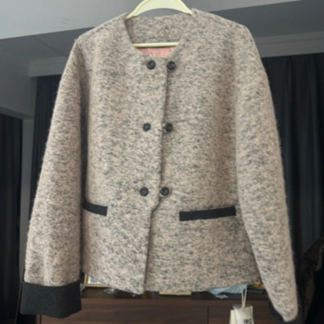 【灰粉香】超美！保暖高级羽绒外套