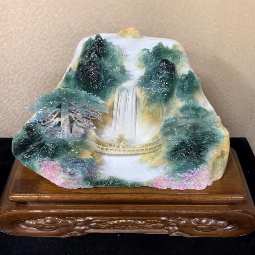 【闪购商品】未镶嵌蛇纹石玉摆件覆膜