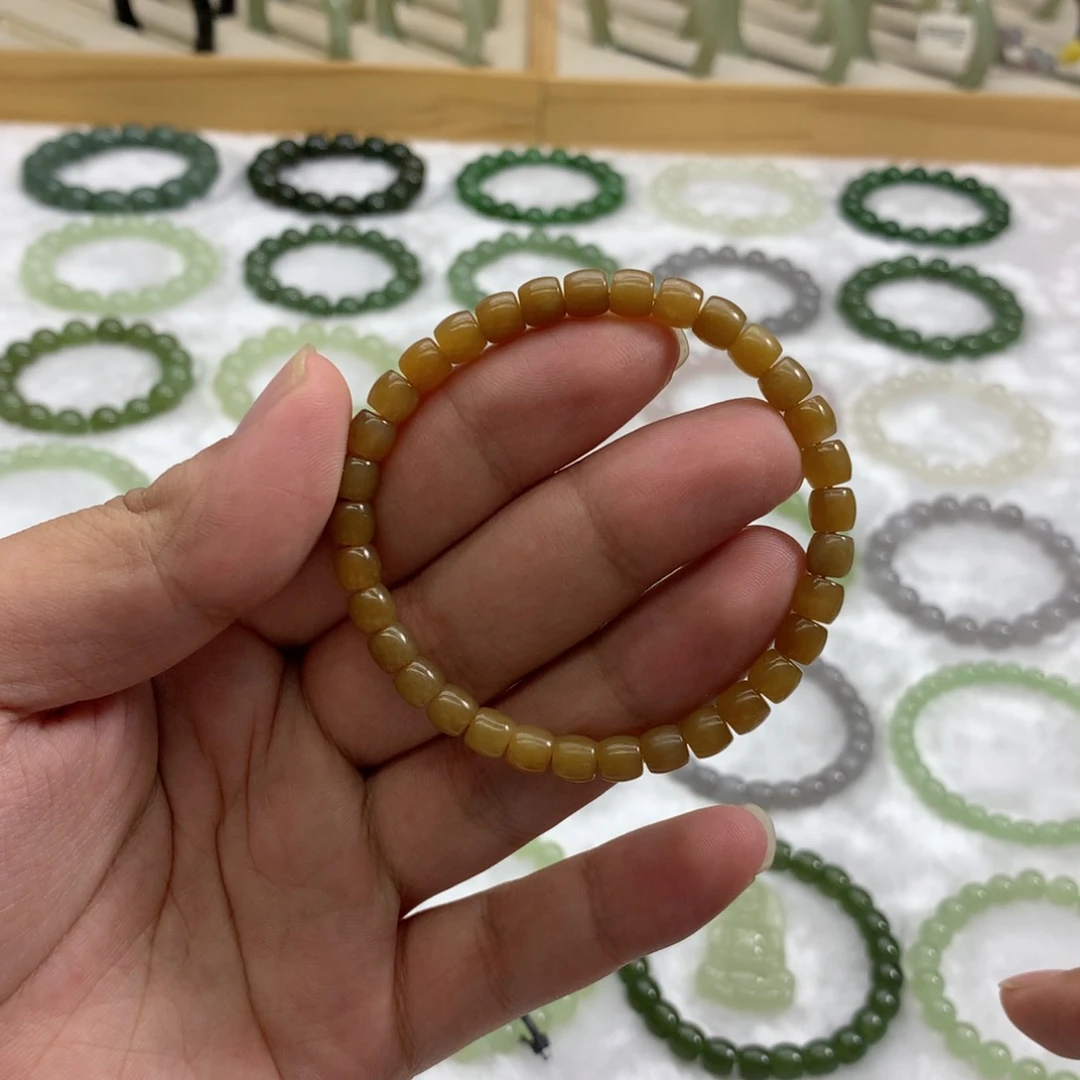 未镶嵌手串和田玉（直切且末糖5.8）