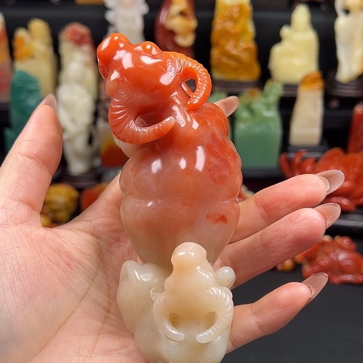 老挝石高山水冻石