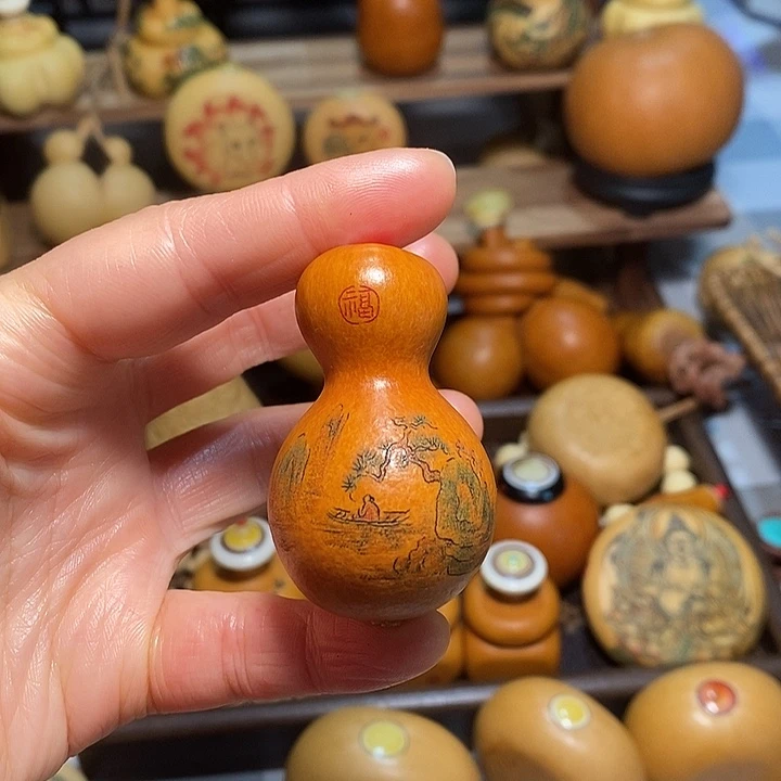 手工针刺蘑菇头葫芦