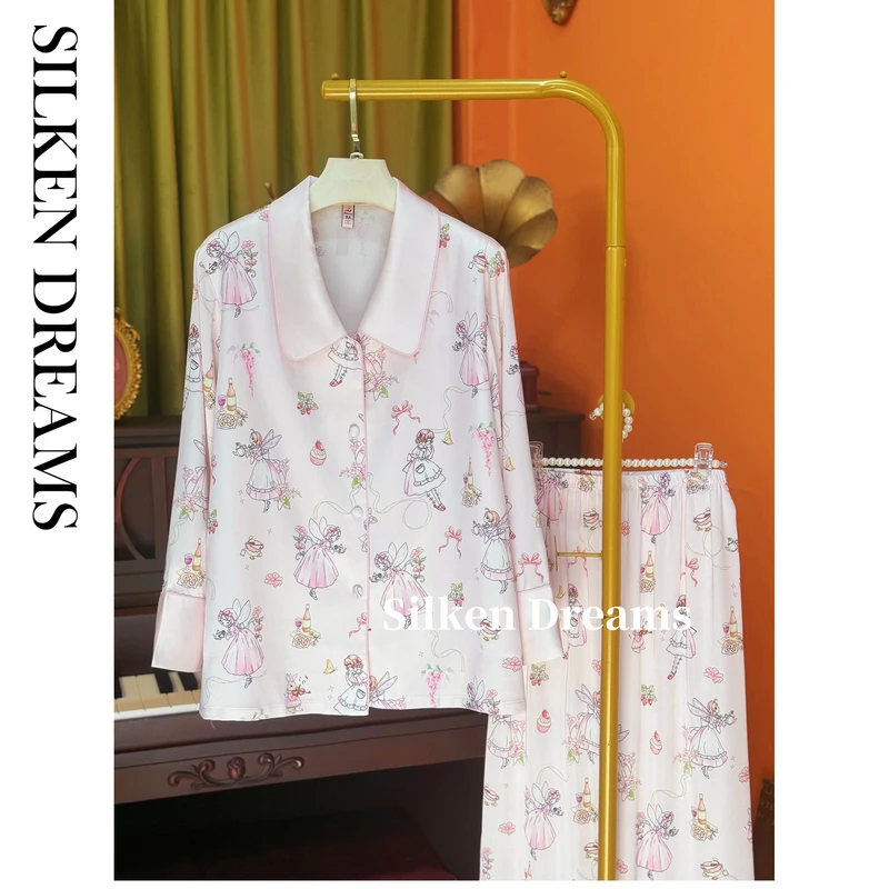 【野莓少女｜茶话会】春秋时尚潮流薄款睡衣家居服长袖套装6