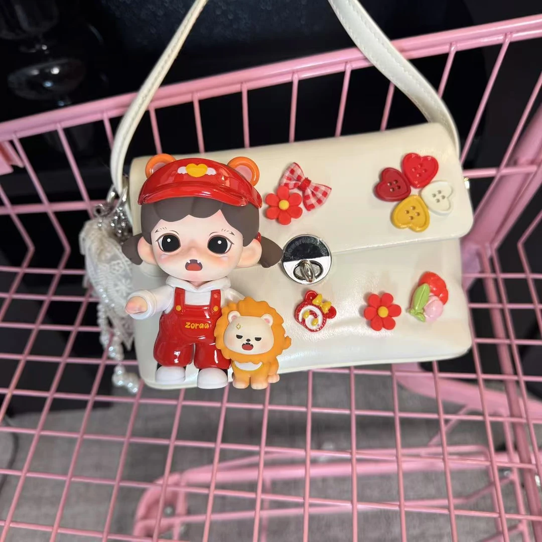 原创手工设计潮玩娃包 韩系轻奢小众设计白色手提包