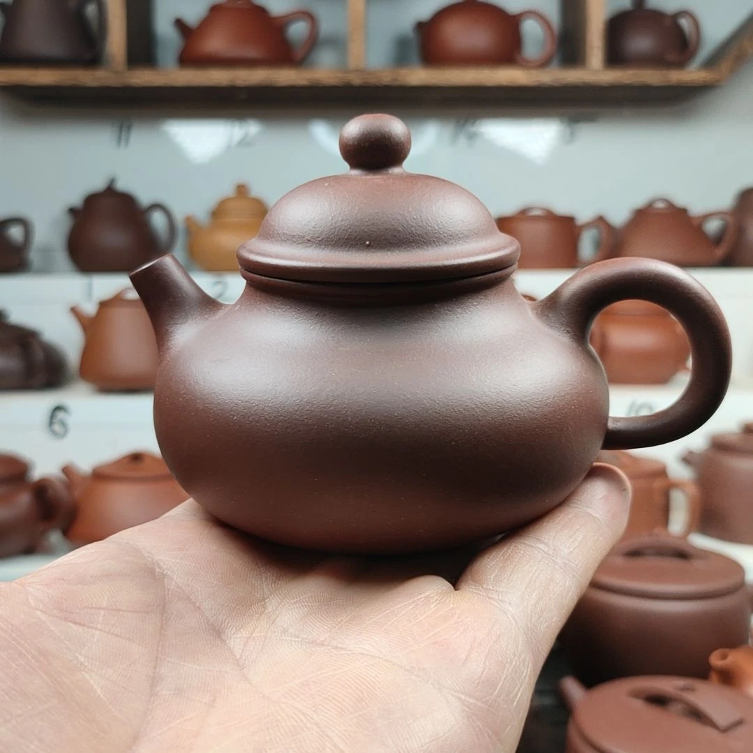 茶壶紫砂容天底槽清180cc左右微瑕