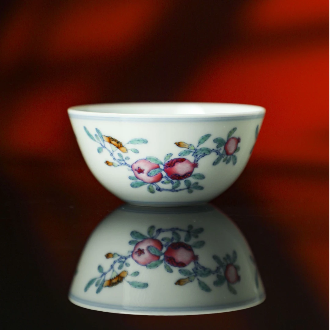 〖瑶瑶甄选〗觉山隐窑 斗彩三多纹杯